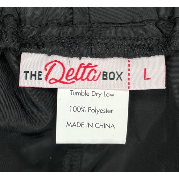 Delta Sigma Theta Sorority Inc DST Delta Box Black Large Women’s Jogger Pants - Picture 6 of 6